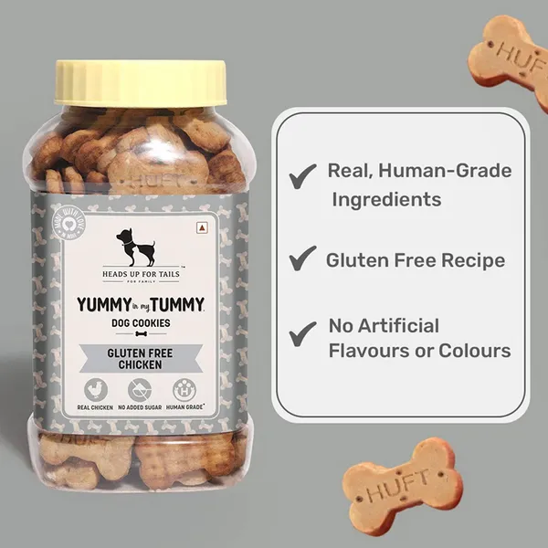HUFT Yummy in My Tummy Gluten Free Real Chicken Cookies Dog Treats - Image 3
