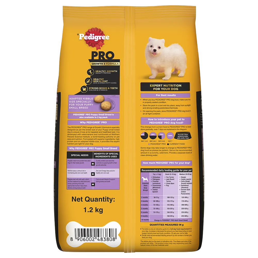 Pedigree PRO Expert Nutrition Small Breed Puppy (2 to 9 Months) - Image 2