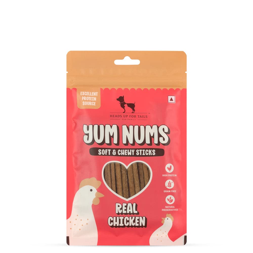 HUFT Yum Nums Real Chicken Soft & Chewy Sticks Dog Treats