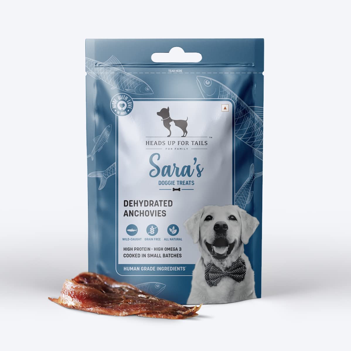 Sara's Doggie Treats Dehydrated Anchovies for Dogs