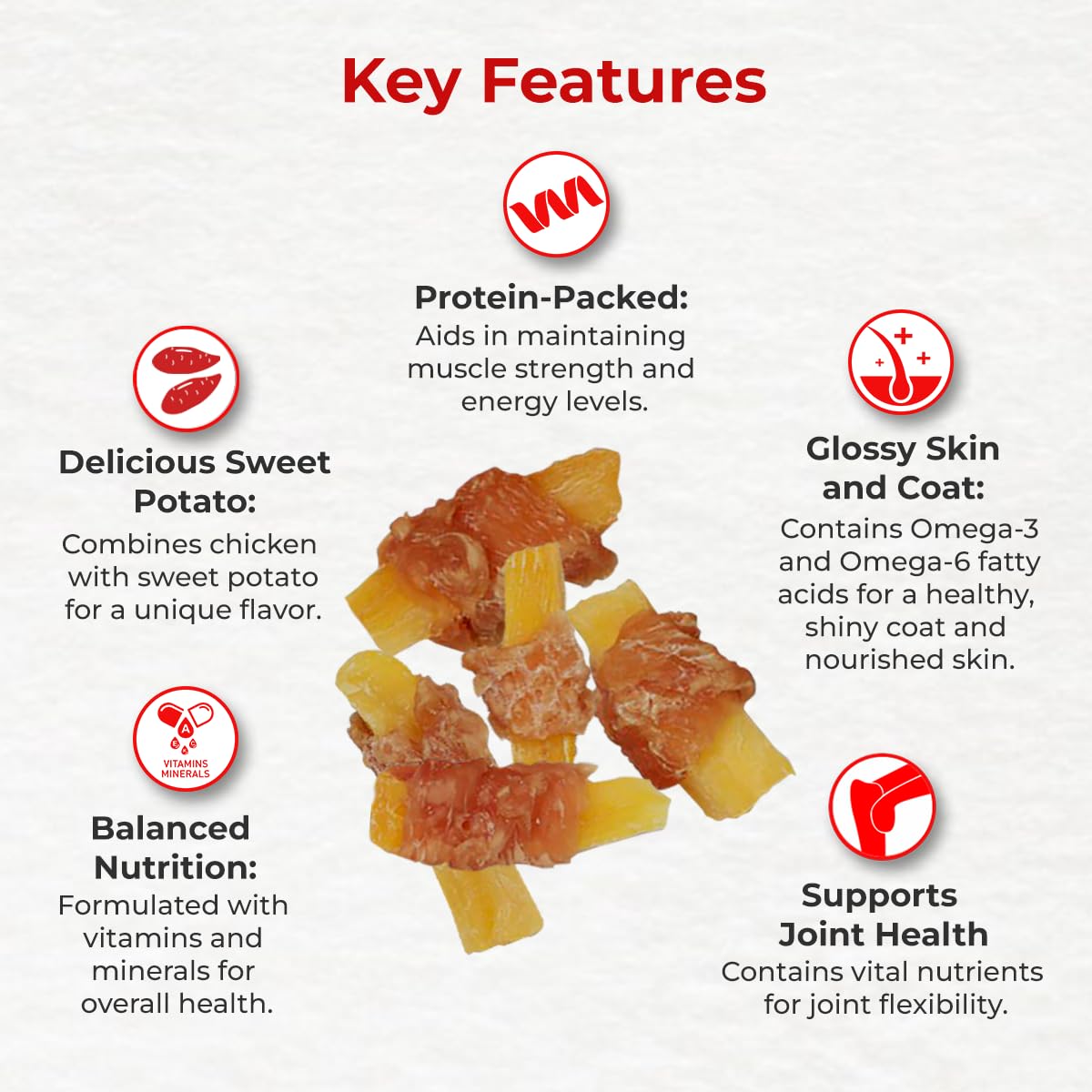 Drools Sweet Potato Twined Real Chicken Dog Treats, 70g - Image 3