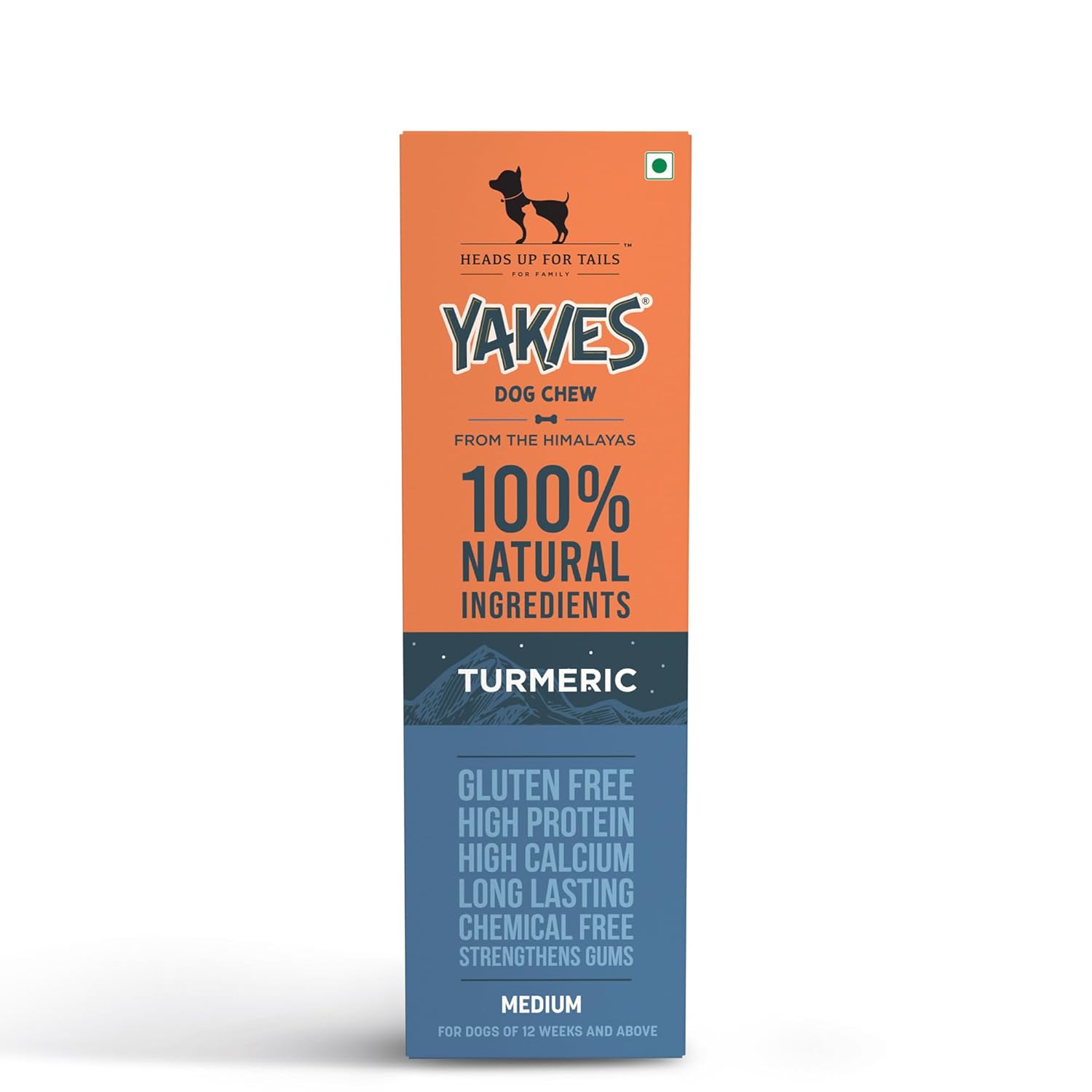 HUFT Yakies Vegetarian Natural Chew Bone - Turmeric
