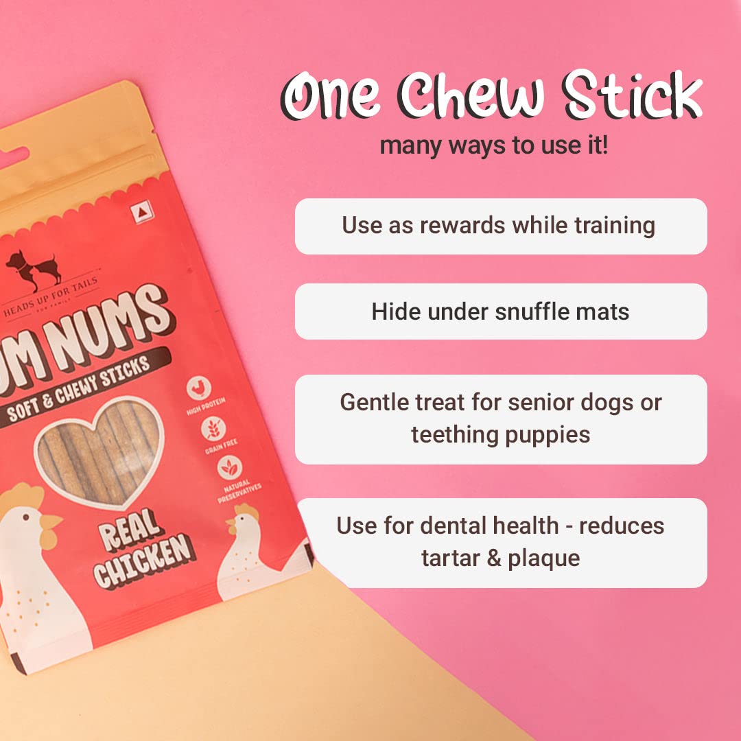 HUFT Yum Nums Real Chicken Soft & Chewy Sticks Dog Treats - Image 4