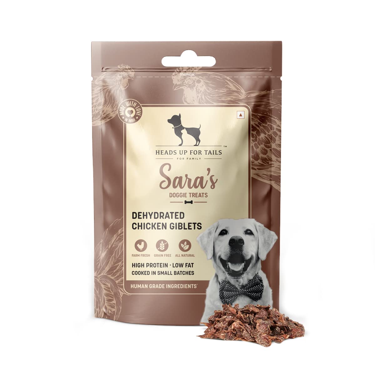 Sara's Doggie Dehydrated Chicken Giblets for Dogs