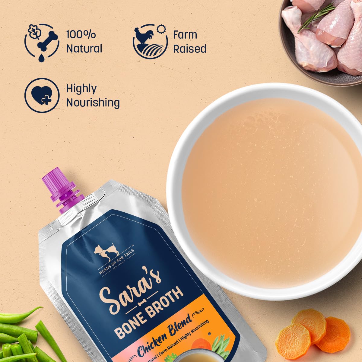 HUFT Sara's Chicken Blend Bone Broth For Dogs - Image 3