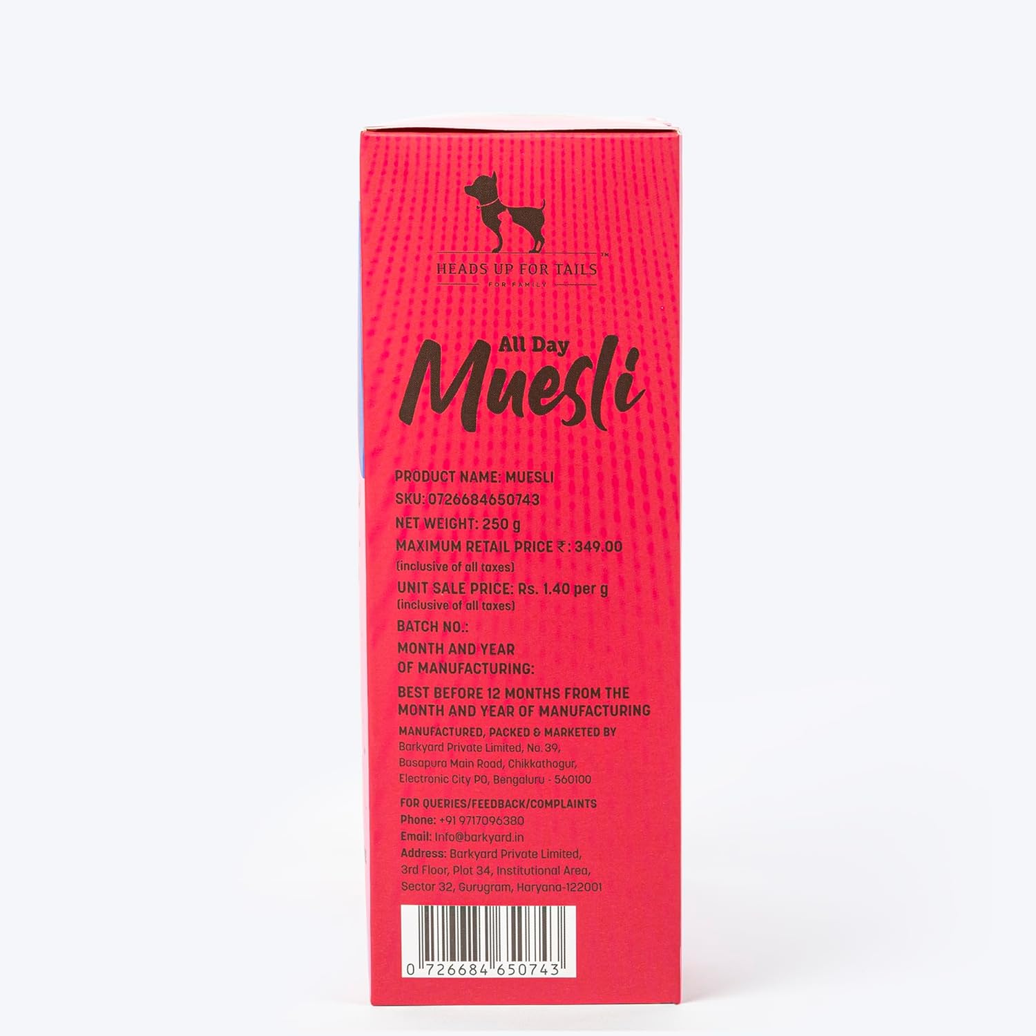 HUFT All Day Muesli with Strawberry, Blueberry and Cranberry Doggie Treats - 250 g - Image 4