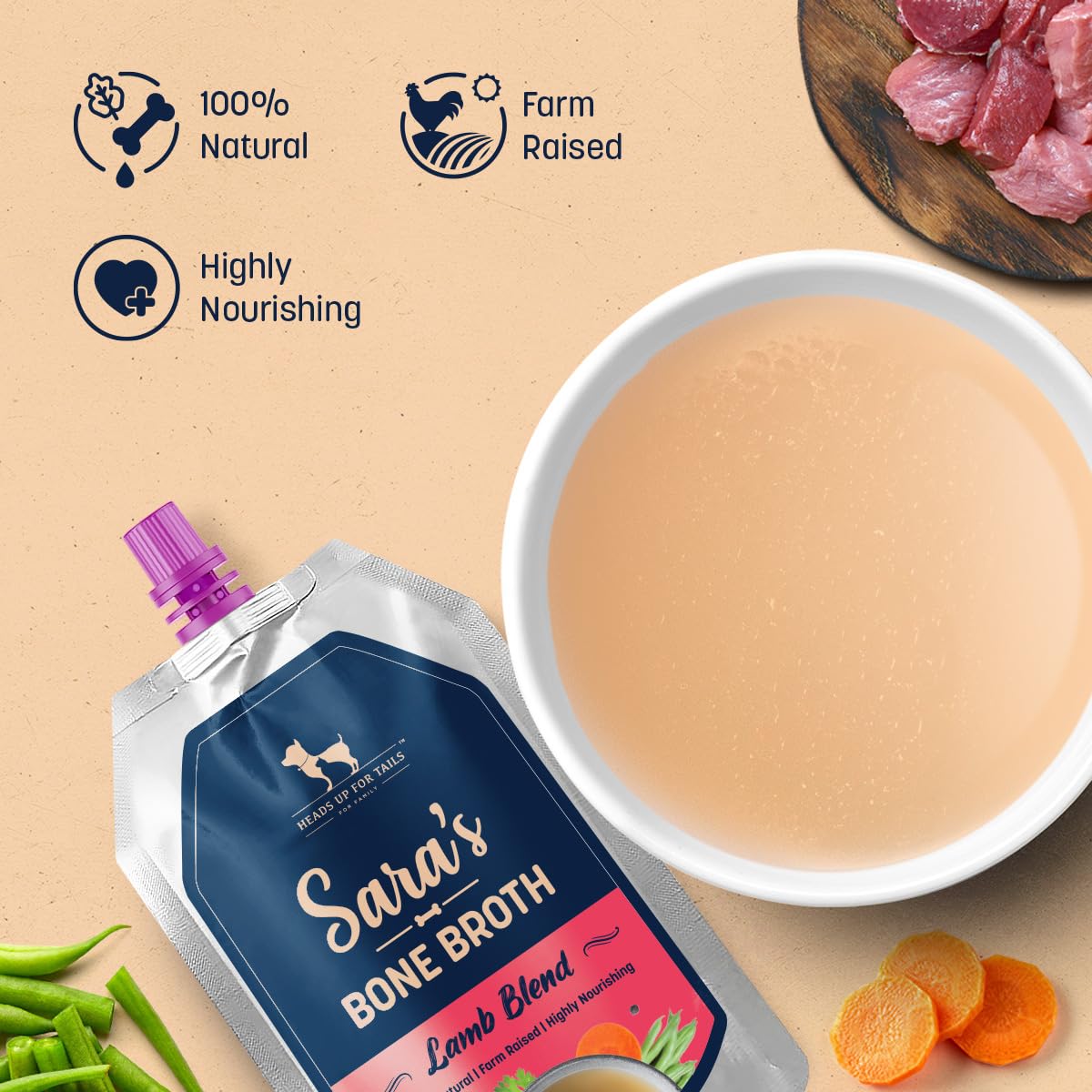 Huft Sara's Lamb Blend Bone Broth For Dogs - Image 3