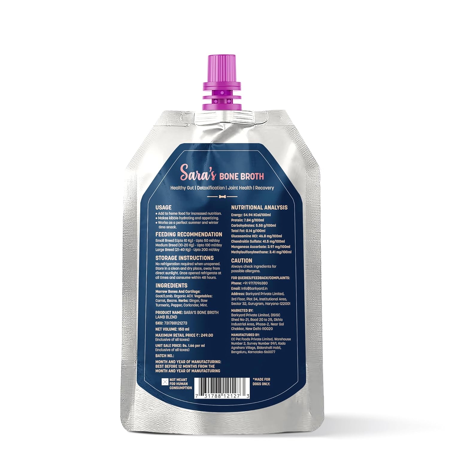 Huft Sara's Lamb Blend Bone Broth For Dogs - Image 2