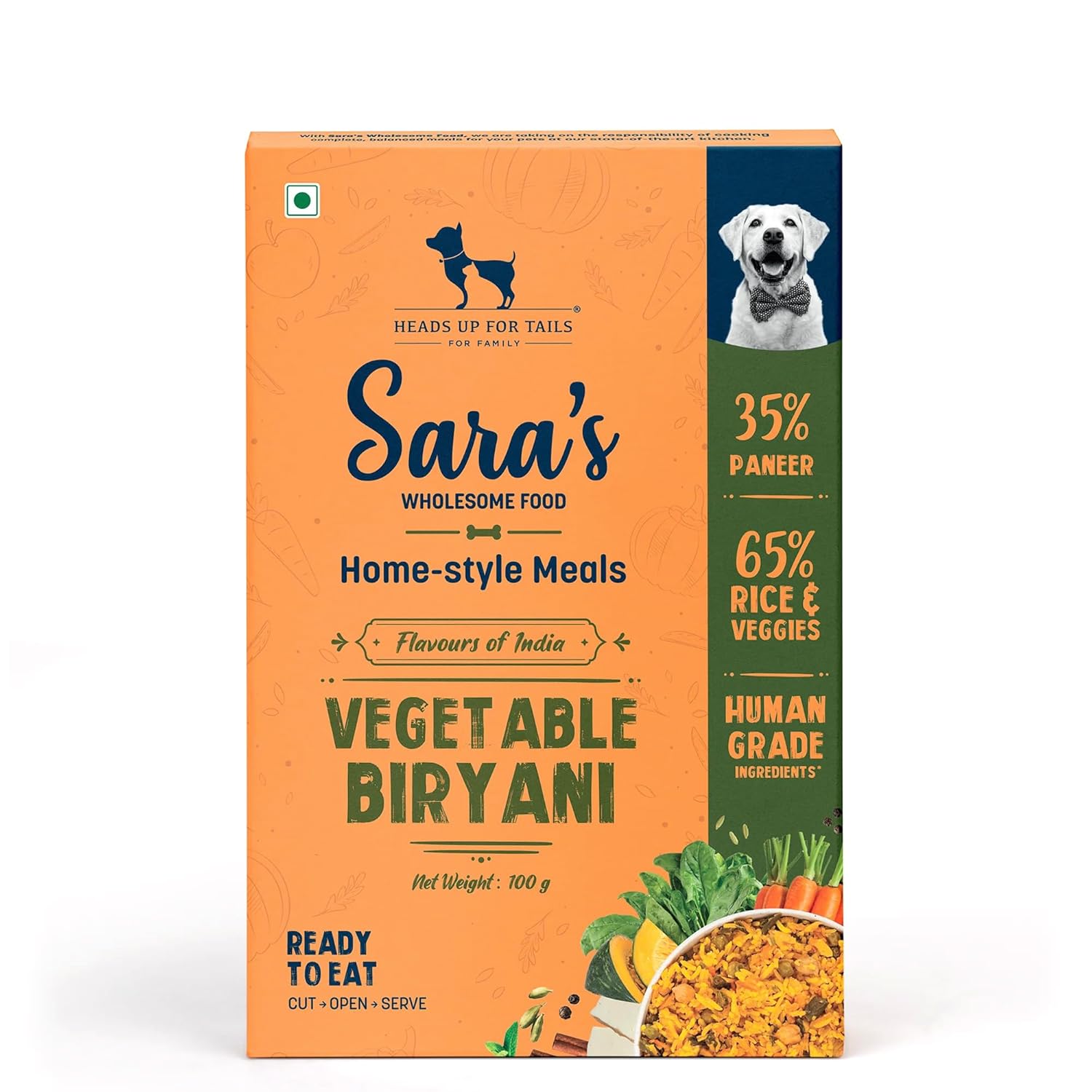 Sara’s Wholesome by HUFT Flavours of India Vegetable Biryani Wet Dog Food