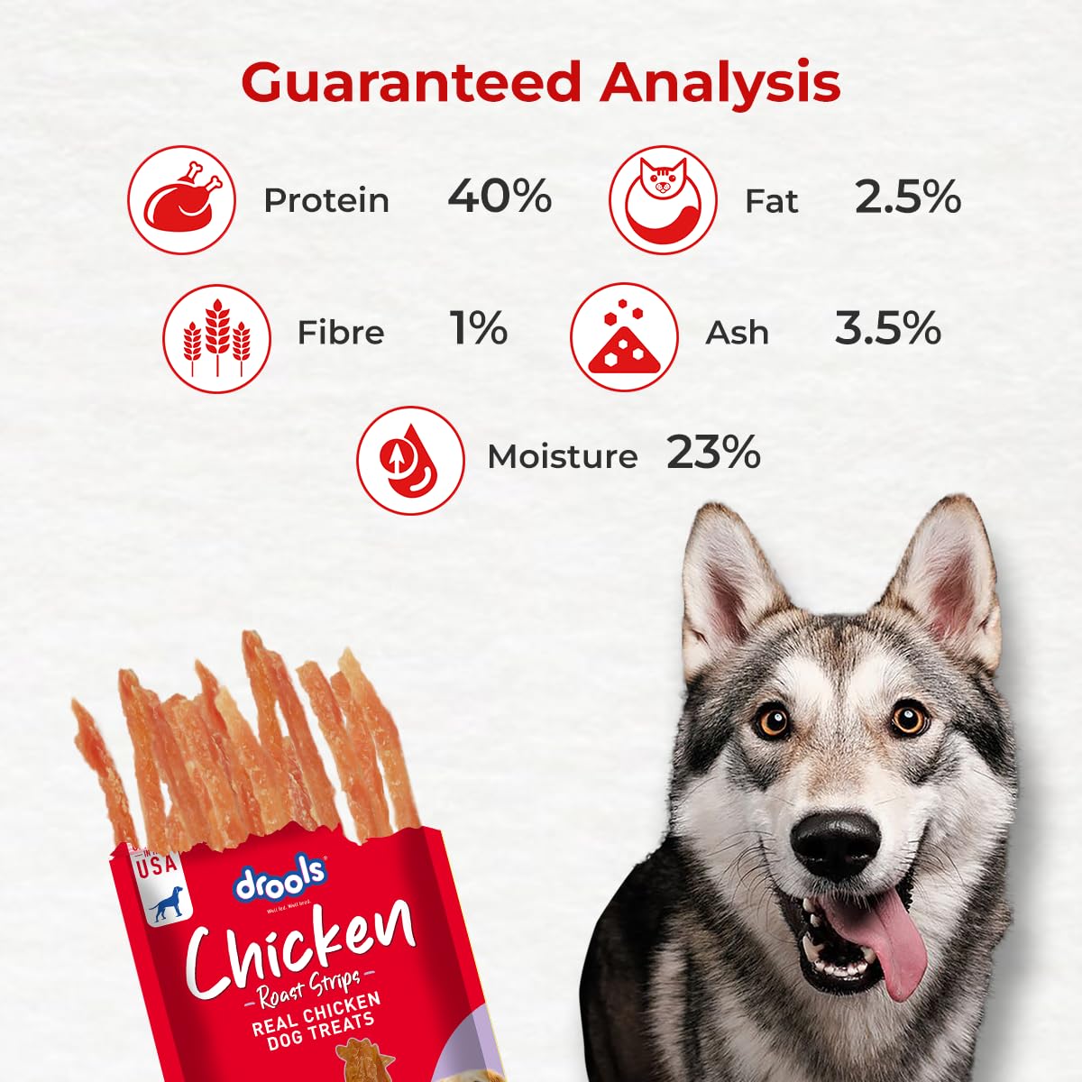 Drools Chicken Roast Strips Dog Treats, 70g - Image 5