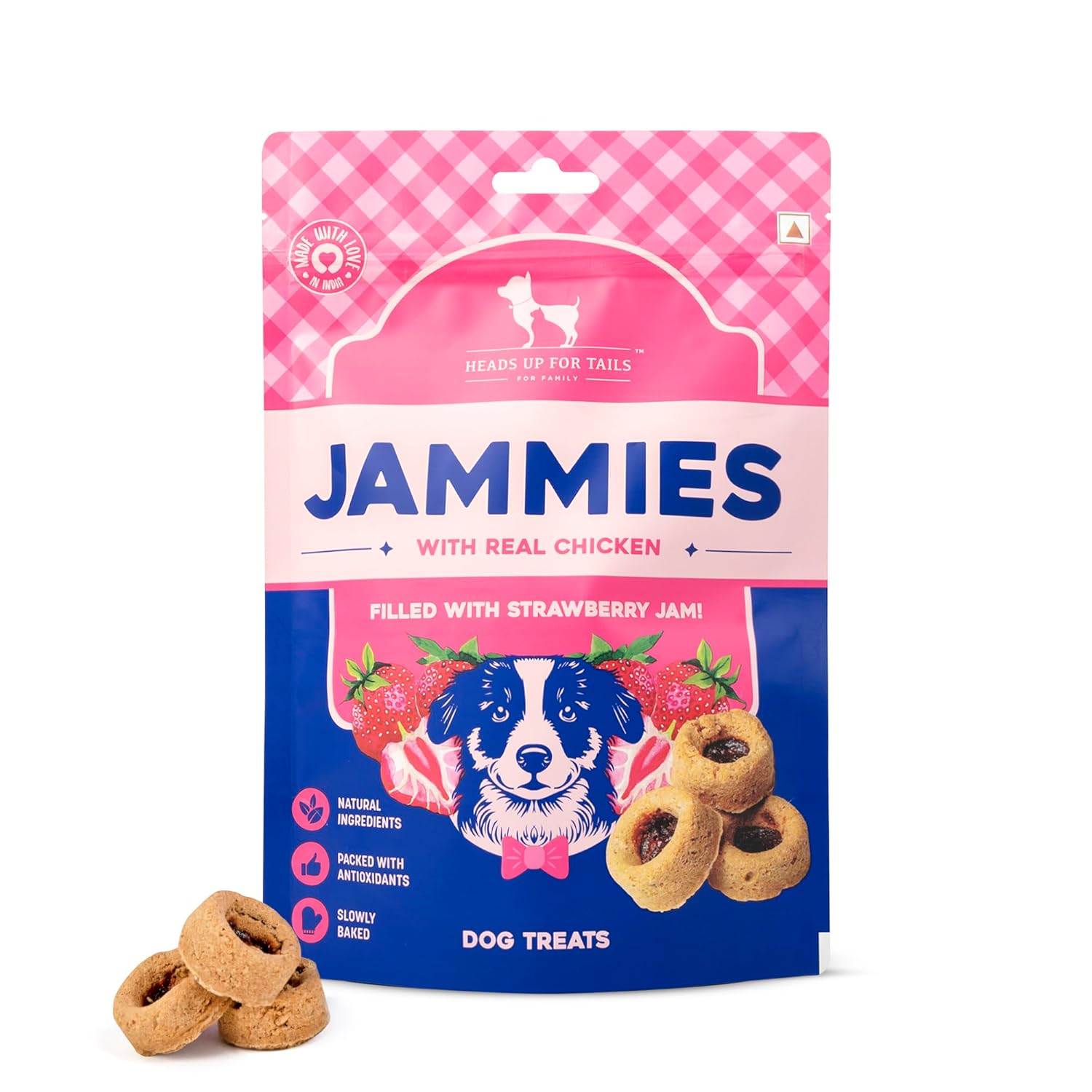 HUFT Jammies with Real Chicken Filled with Strawberry Jam Dog Treats