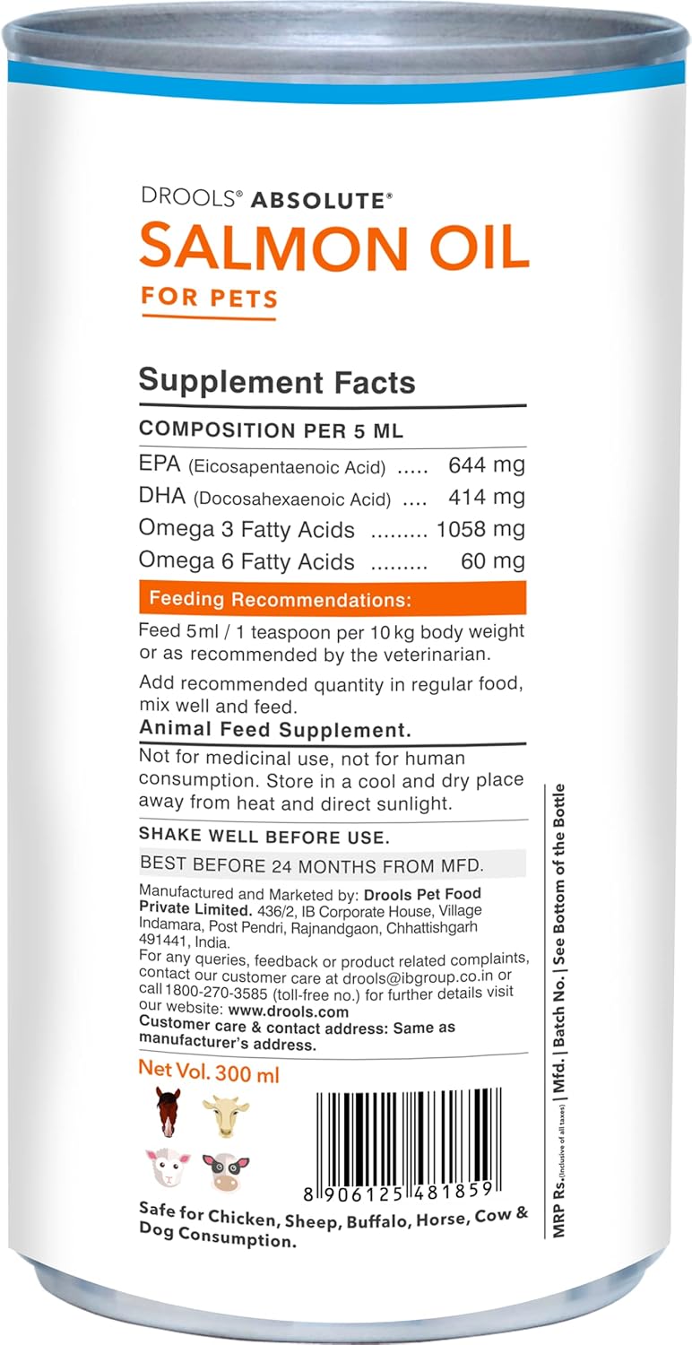 Drools Absolute Salmon Oil Syrup Supplement for Dogs - Image 2