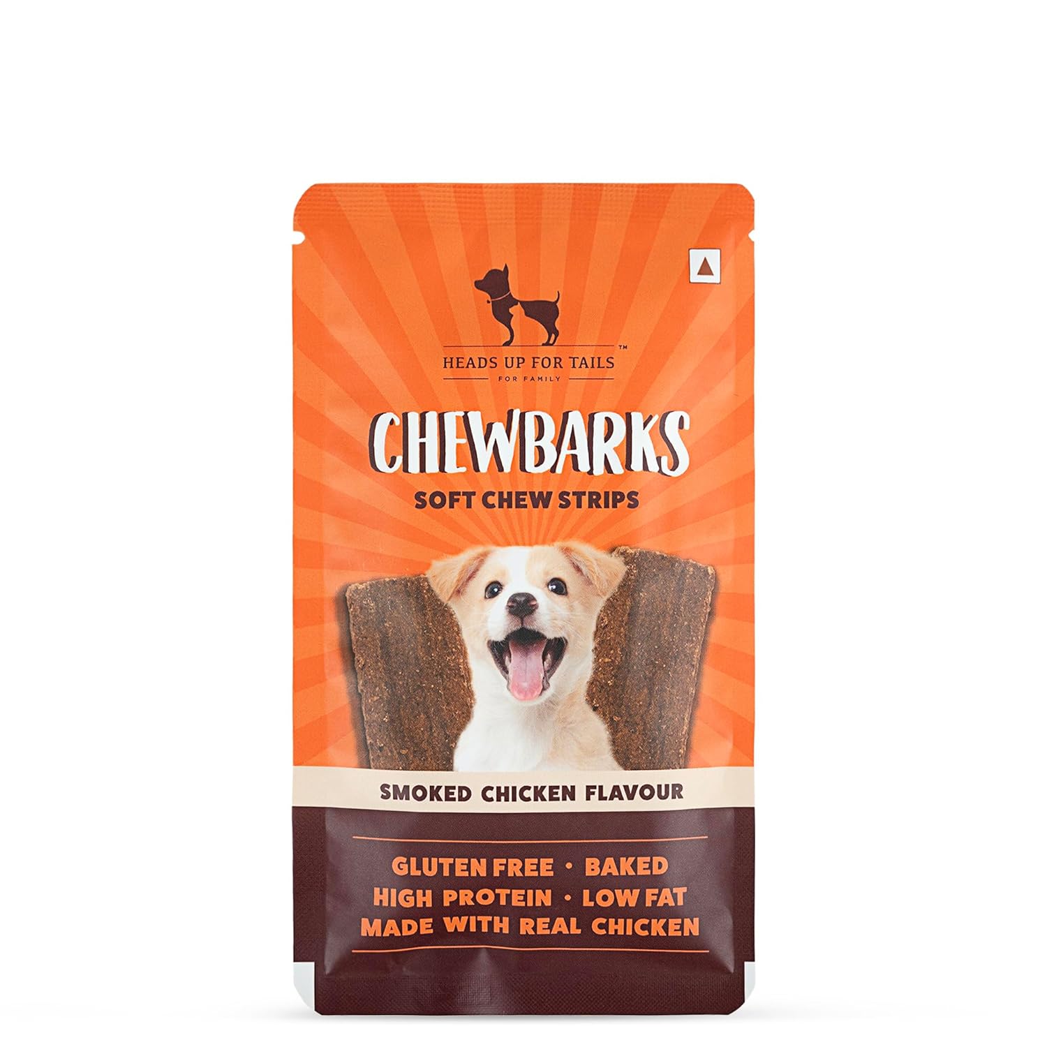 HUFT Chewbarks Gluten Free Smoked Chicken Soft Chew Strips Dog Treats - 30 gm