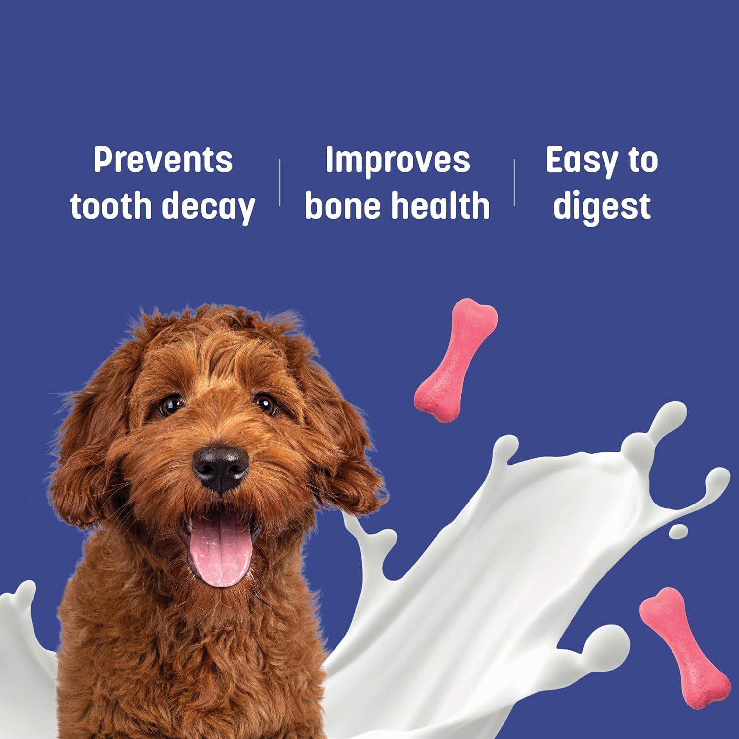 HUFT Calcium Chews Bite-Sized Bone Treats For Dog - Strawberry Flavour - Image 3