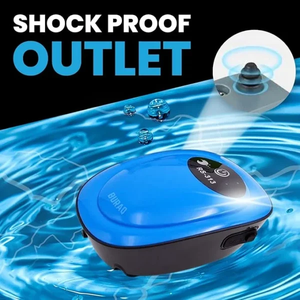 BURAQ Pets USB Rechargeable Ultra Silent Aquarium Air Pump 2