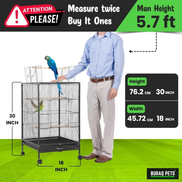 Buraq 30 Inch Large Bird Cage 3