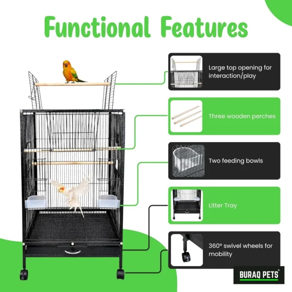 Buraq 30 Inch Large Bird Cage 4