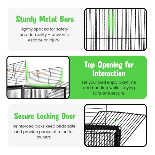 Buraq 30 Inch Large Bird Cage 6