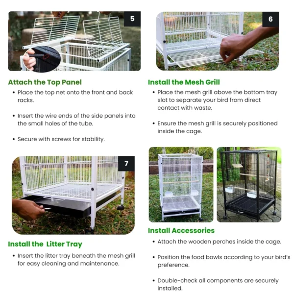Buraq 30 Inch Large Bird Cage 8