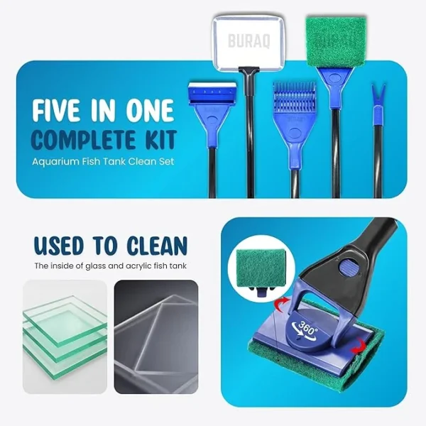 Buraq 5 In 1 Aquarium Cleaning Set 2
