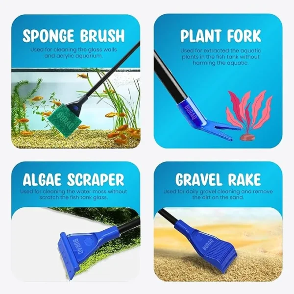 Buraq 5 In 1 Aquarium Cleaning Set 4