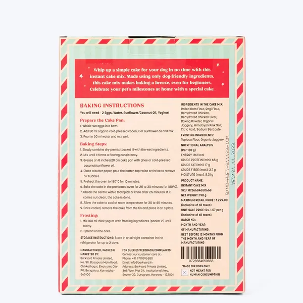 HUFT Gluten Free Instant Chicken Cake Frosting Mix Dog Treats - Image 8