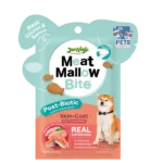JerHigh Chicken with Salmon Meat Mallow Bite for Skin & Coat Dog Treats, 30 g