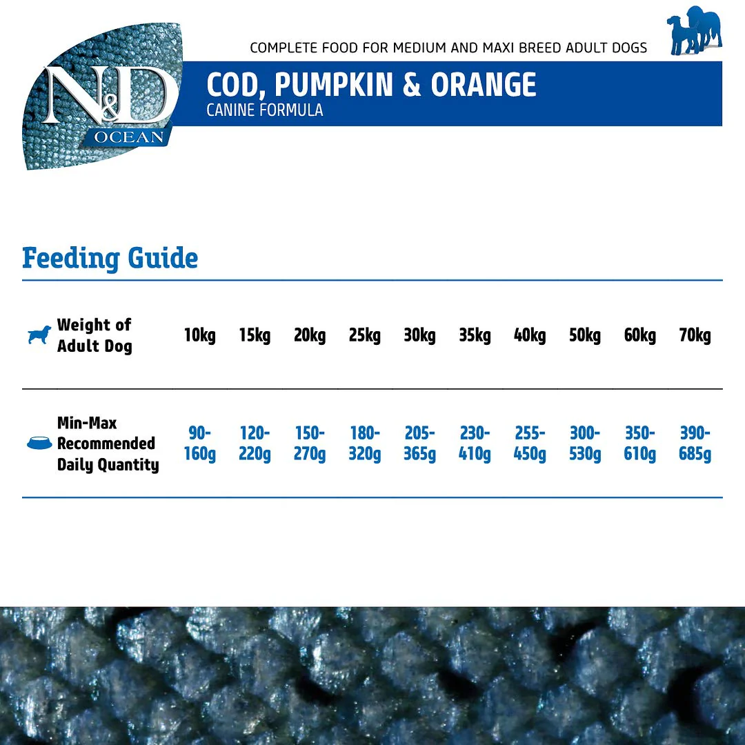 Farmina N&D Pumpkin Codfish & Orange Grain Free Medium & Maxi Breed Dry Adult Dog Food - Image 3