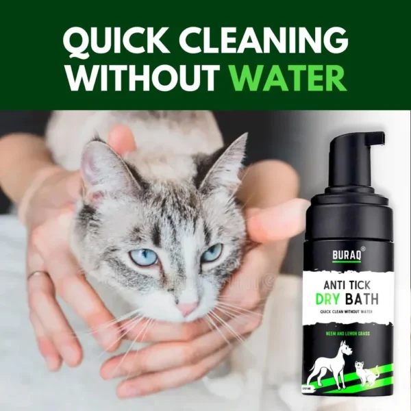 Buraq anti-tick dry bath neem lemon grass 100 ml 6