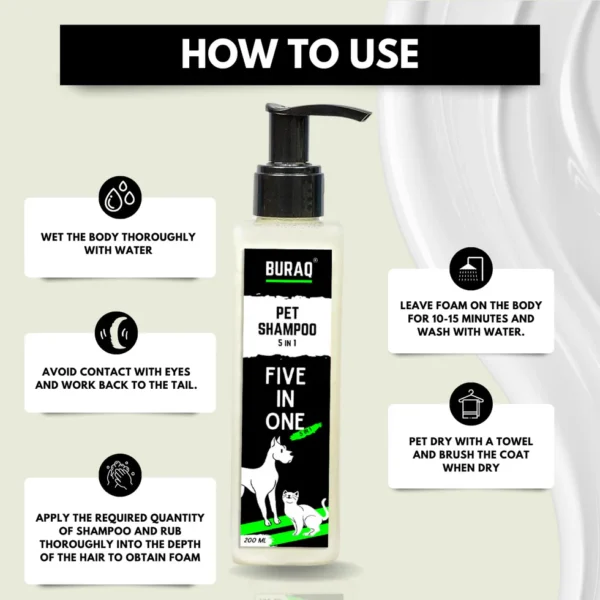 Buraq Pet shampoo 5-in-1 200 ml