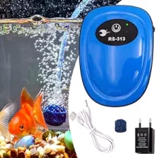 BURAQ Pets USB Rechargeable Ultra Silent Aquarium Air Pump