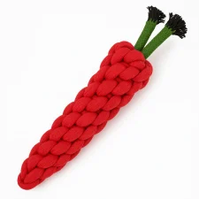 Carrot rope dog toy durable chew tug fun for all breeds 1